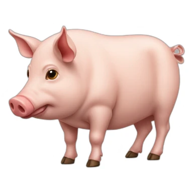 Cochon sur un vache sticker