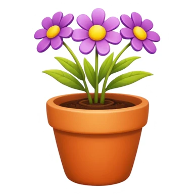 flower pot object icon, small decorative plant pot with blooming flower, ceramic texture, vibrant colors, cute garden vibe, 3D cartoon style, mobile game icon style, centered, clean background, no text, no watermark
 sticker