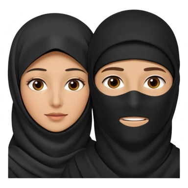 muslim couple, a man and a woman in niqab  sticker