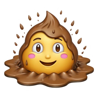 muddy puddle with splashes classic emoji style sticker
