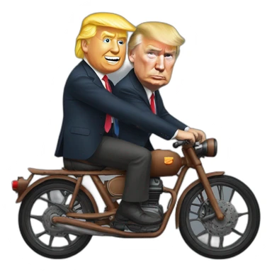 trump rides on putin sticker