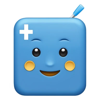 I want to make an Roblox verified emoji with an blue square and checkmark in it sticker