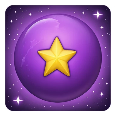 Purple planet, yellow star  sticker