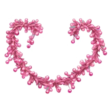 Pink Christmas garland  sticker