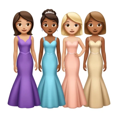 girls in a prom sticker