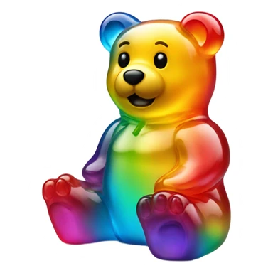 Rainbow gummy bear sticker