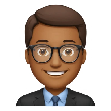 man wear glasses smile sticker