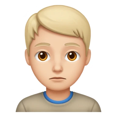 Emoji of a boring person sticker