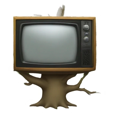tv in a tree sticker