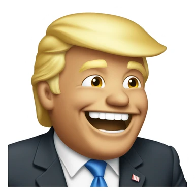 donald trump laughing  sticker