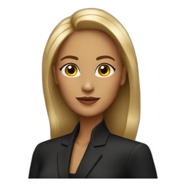 Posh-woman-with-black-suit-ready-to-collaborate sticker