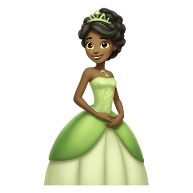 Tiana emoji princess and the frog  sticker