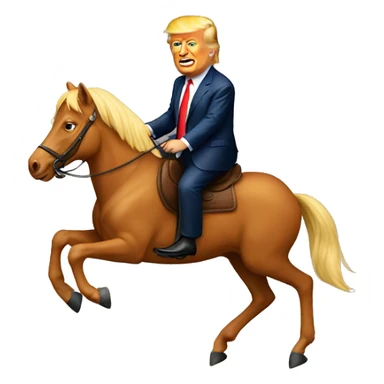 Trump riding animal sticker