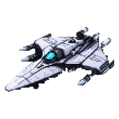 futuristic space cruiser with sleek design and glowing engines sticker