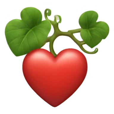 Vine red heart sticker