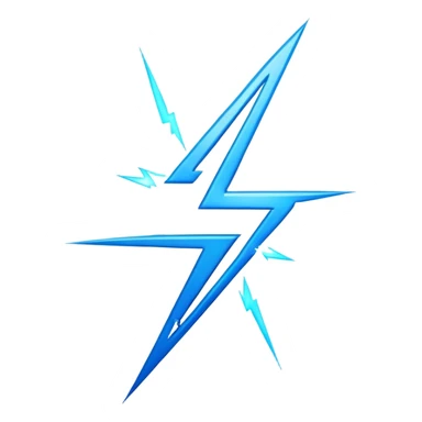 versus symbol with lightning between sticker