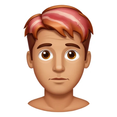 Man with bacon for hair  sticker