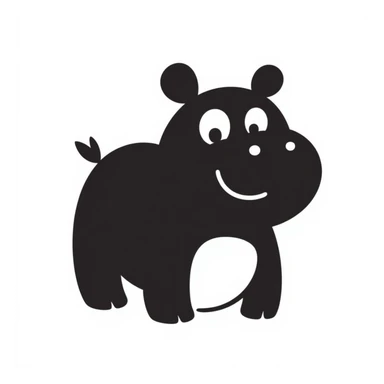 Hippo sticker