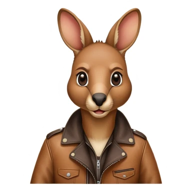 Kangaroo wearing a jacket in the desert sticker