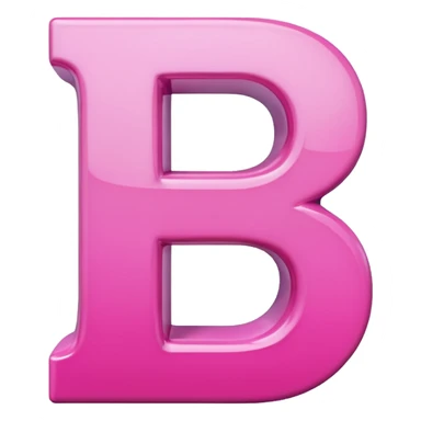 mix color pinks 3d letter p sticker