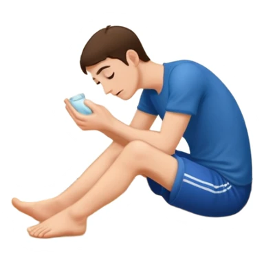 Man Sniffing feet sticker