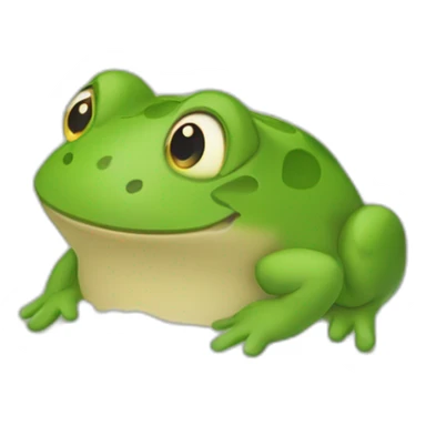 Une grenouille qui prend un bain sticker