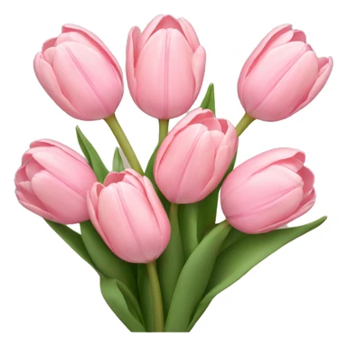 light pink tulip bouquet  sticker