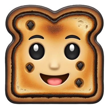 blackened burnt toast sticker