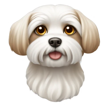 maltese dog brown and white sticker