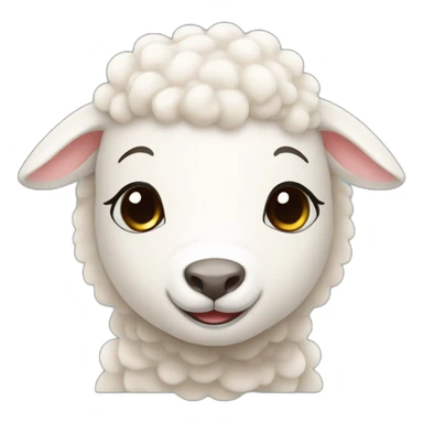 a cute little lamb sticker