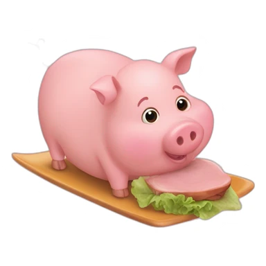 Pepa-pig qui mange du cochons sticker
