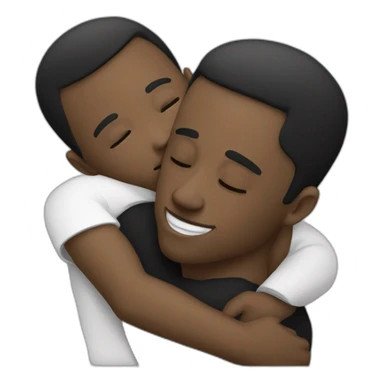 white-men-hug-and-kiss-black-men sticker
