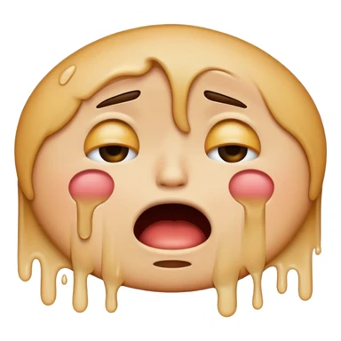 an emoji crying and choking itself out sticker