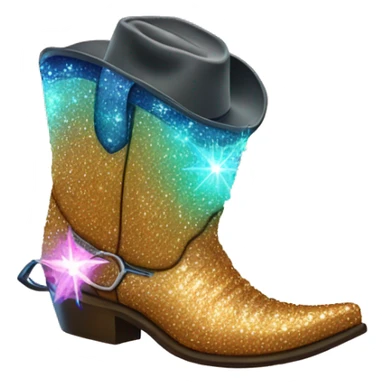 Sparkly cowboy boots sticker