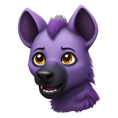 Purple hyena sticker