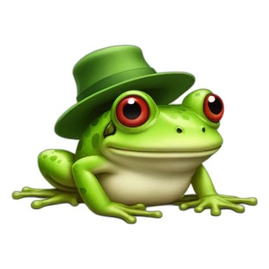 mr frog red hat sticker