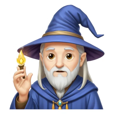 old wizard casting spells sticker