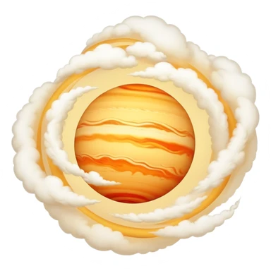 planet Venus with clouds sticker