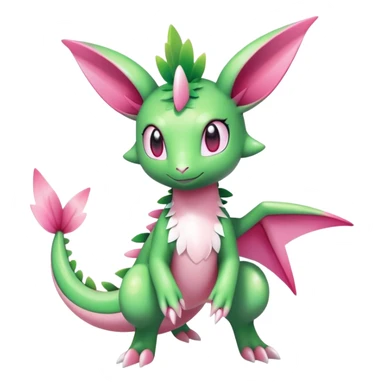 Shiny Exotic Cute Majestic Ethereal Sparkly Flygon-Sylveon-Shaymin-Meganium-Hybrid-Creature sticker