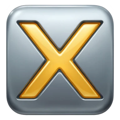 X letter smilling sticker