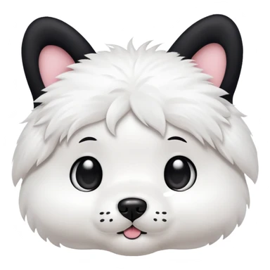 sanrio dog, black ears, eyes and nose sticker