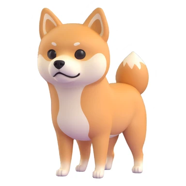 shiba inu standing, sad sticker