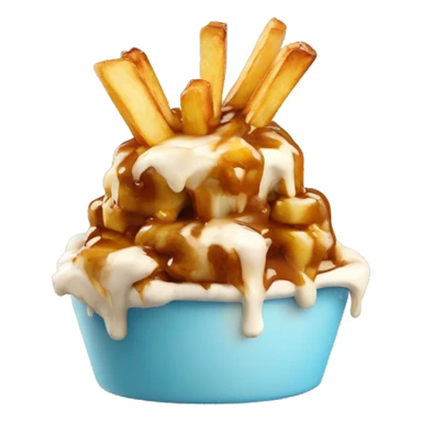 Poutine qui mange une glace sticker