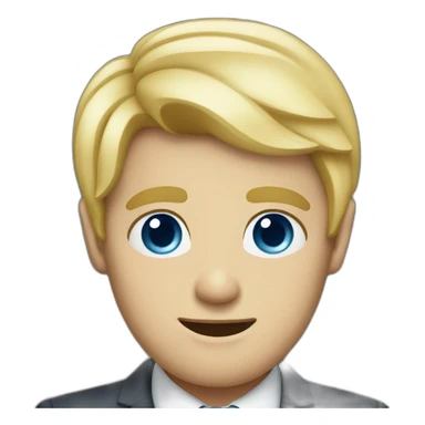 blond men with blue eyes in a suit sticker