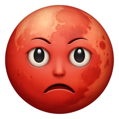 a red moon with no eyes or mouth   just pure terror  sticker