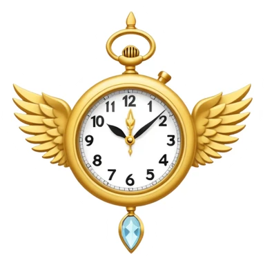 Emoji del signo Lúmiar: un reloj luminoso con alas, colores dorado y blanco, estilo minimalista, sensación de claridad, intuición y calma.”
 sticker