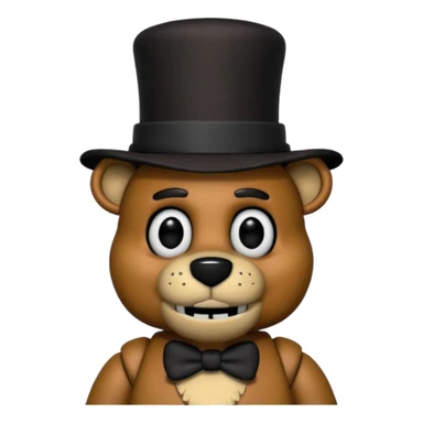 Freddy Fazbear (black small hat) from Five Nights At Freddy's Movie sticker