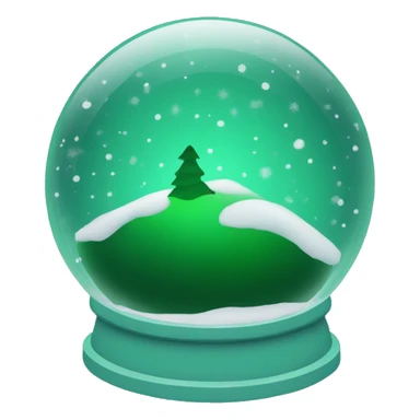 Dark green snow globe sticker