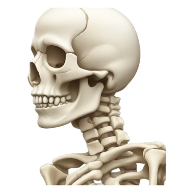 human anatomy showing bone part and skin of man sticker
