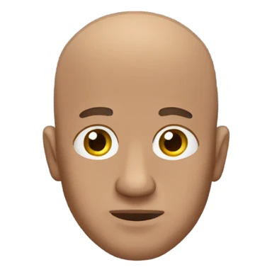 bald man, medium dark skin, facepal sticker